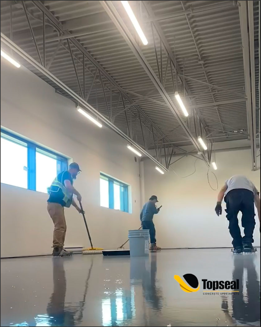 top seal service automotive dealership floor surfacing porsche dealership nanaimo bc