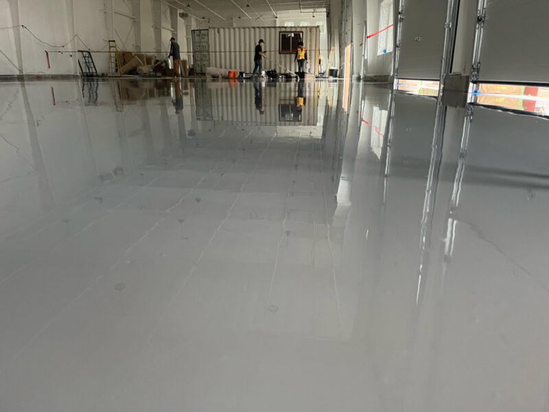 top seal services sealing concrete in a commercial application on vancouver island