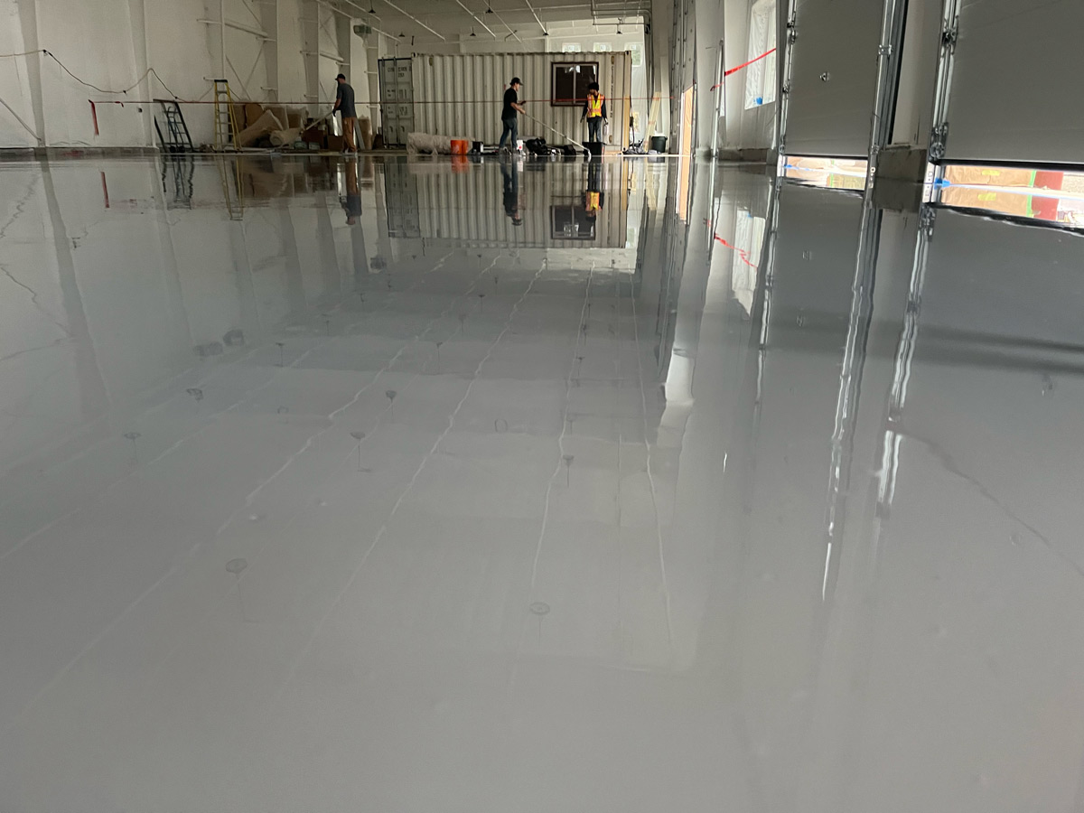 top seal services sealing concrete in a commercial application on vancouver island