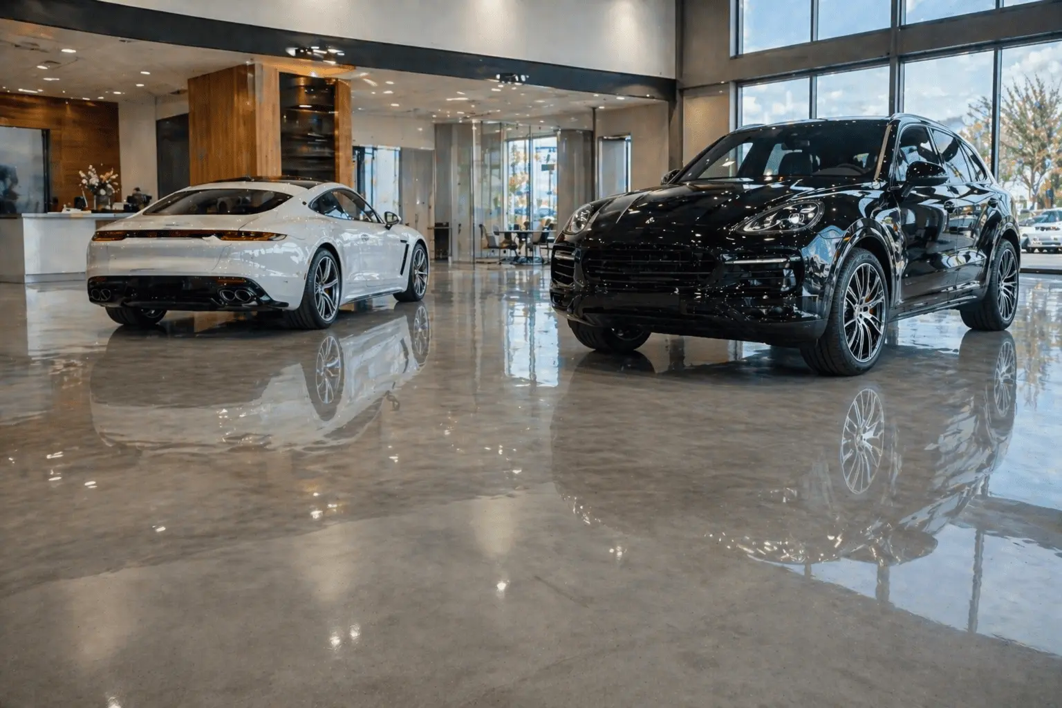 Car Dealership Commercial Concrete Floor