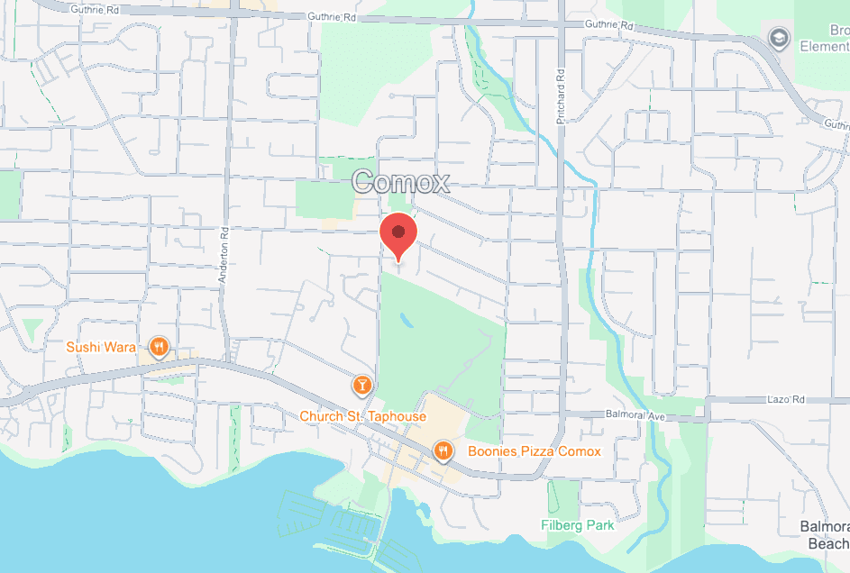 Comox Service Area map