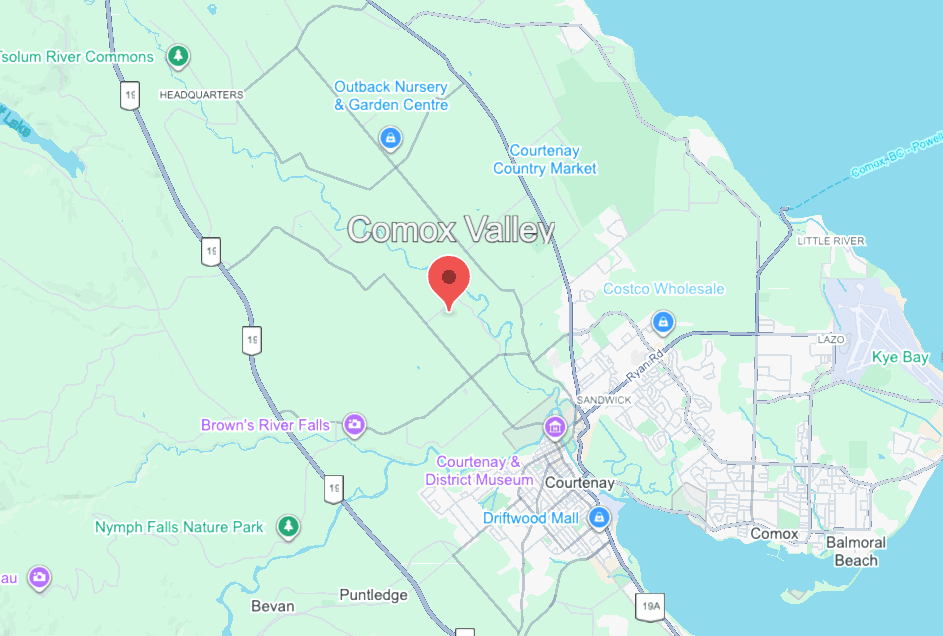 Comox Valley Service Area map