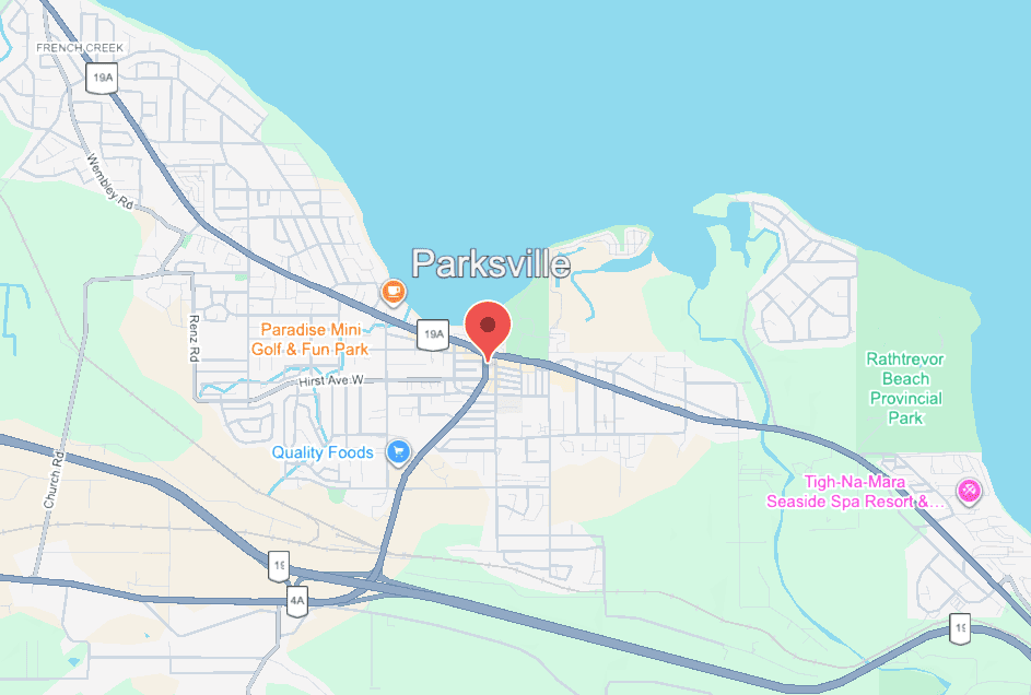 Parksville service area map